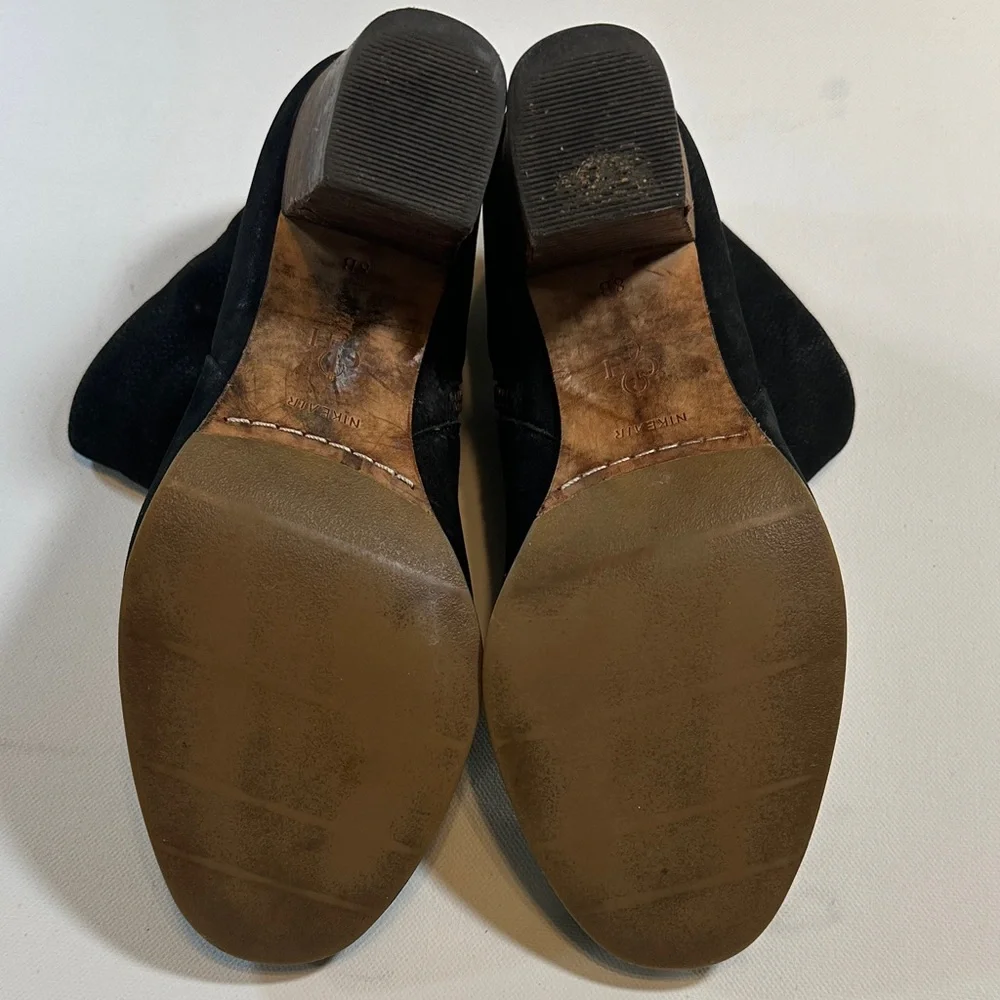 Cole Hann / Nike Air Black Suede Leather Verdi Bootie Size 8